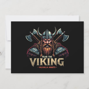 Invitation Crains Le Guerrier Nordique Viking Valhalla Attend
