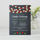 Invitation Cranberry et Popcorn Rustic Chalkboard Noël (Debout devant)