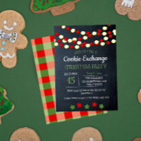 Cranberry et Popcorn Rustic Chalkboard Noël