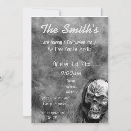 Invitation Crâne (Dos)