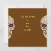 Invitation crâne à l'invitation de l'halloween du serpent (Dos)