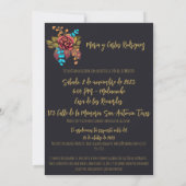 Invitation Crâne à sucre floral Día de los Muertos espagnol (Dos)