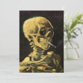 Invitation Crâne avec cigarette allumée par Van Gogh Hallowee (Debout devant)