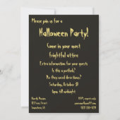 Invitation Crâne avec cigarette brûlante par Van Gogh Hallowe (Dos)