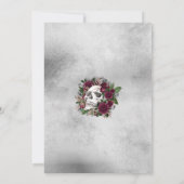 Invitation Crâne d'anniversaire et Rose de la PER décennie (Dos)