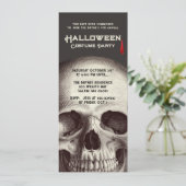 Invitation Crâne de fête de costume d'Halloween adulte (Debout devant)