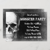 Invitation Crâne de Grunge (Devant / Derrière)
