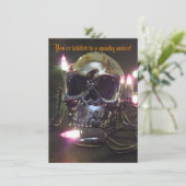 Invitation Crâne de la fête d'Halloween (Debout devant)