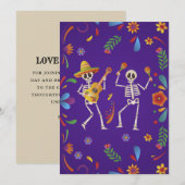 Invitation Crâne de la fête mexicaine Cinco de Mayo (Devant / Derrière)