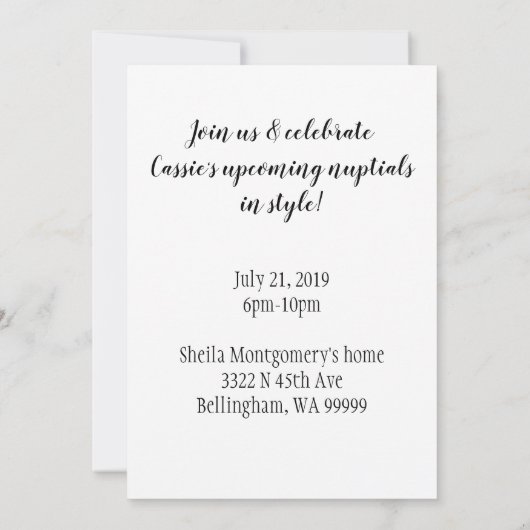 Invitation Crâne de l'île Boho (Dos)