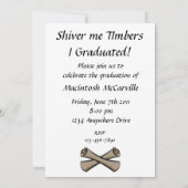 Invitation Crâne de pirate de la Pirate (Dos)