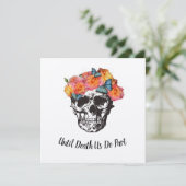 Invitation Crâne de rose - Jusqu'à ce que la mort nous sépare (Debout devant)