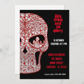 Invitation Crâne de sucre sanglant (Devant / Derrière)