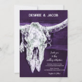 Invitation Crâne de taureau violet foncé de campagne occident (Devant)