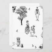 Invitation crâne de toile de squelette victorien Halloween (Devant / Derrière)