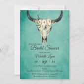 Invitation Crâne de vache florale Boho sur Fête des mariées T (Devant)