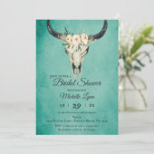 Invitation Crâne de vache florale Boho sur Fête des mariées T (Debout devant)