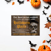 Invitation Crâne Déplaisant crâne Éffrayant avec parti d'Hall