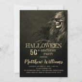 Invitation Crâne déplaisant Halloween 50e anniversaire Fête d (Devant)