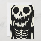 Invitation Crâne diable de la fête d'Halloween moderne (Dos)