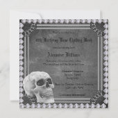 Invitation Crâne & Diamants Double Face 45e Anniversaire (Dos)