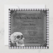 Invitation Crâne & Diamants Double Face 55e Anniversaire (Dos)