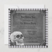Invitation Crâne & Diamants Double Face Halloween (Dos)