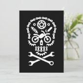 Invitation Crâne drôle d'Halloween Motocross Moto Dirt (Debout devant)