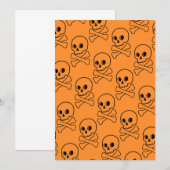 Invitation Crâne Et Os (Devant / Derrière)