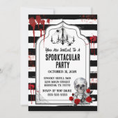 Invitation crâne et Rose (Devant)