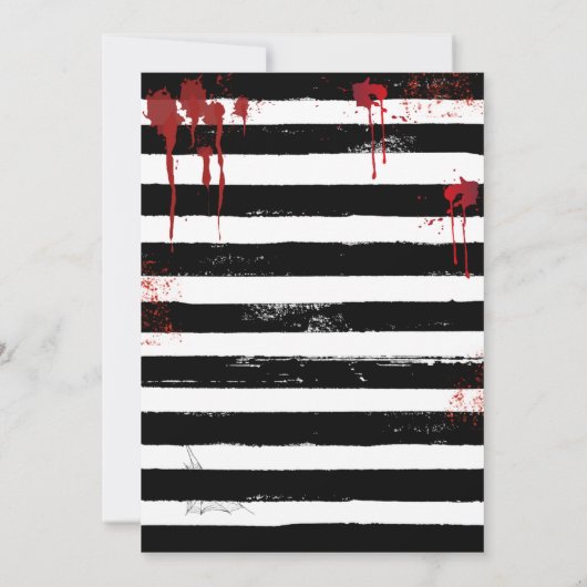 Invitation crâne et Rose (Dos)