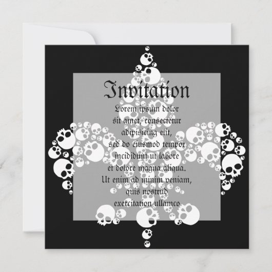Invitation Crâne Fleur de Lis (Devant)