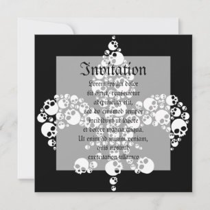 Invitation Crâne Fleur de Lis
