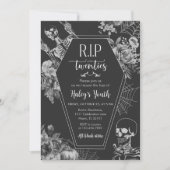Invitation Crâne floral RIP Années 30e fête d'anniversaire (Devant)