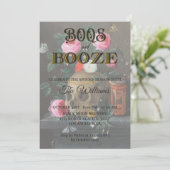 Invitation Crâne gothique et Halloween adulte Rose (Debout devant)