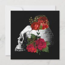 Crâne gothique N Rose imaginaire foncé