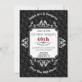 Invitation Crâne gothique Paisley au-dessus de l'invitation (Devant)