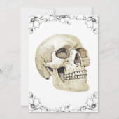 Invitation Crâne gothique vintage Halloween Costume Party Inv (Dos)