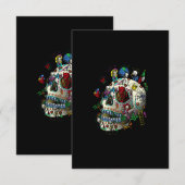 Invitation crâne mexicain de loterie (Devant / Derrière)