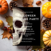Invitation Crâne noir Costume adulte fête Halloween