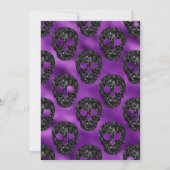 Invitation Crâne noir et pourpre et Cobwebs 21e anniversaire (Dos)