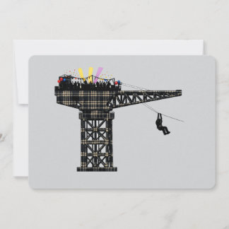 Invitation Crane Party Finnieston Crane Scottish humour gift