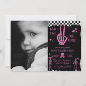 Invitation Crâne Squelette Mauvais jusqu'à l'Os 2e Anniversai (Devant)