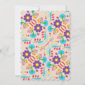 Invitation Crâne sucre Dia de los Muertos Jour des morts (Dos)