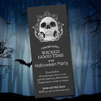 Crâne sur Halloween noir