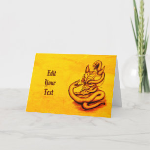 Invitation Crâne - Tête diabolique avec serpent