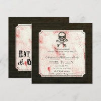 Crâne Vintage Grunge Osselets Sanglants Halloween