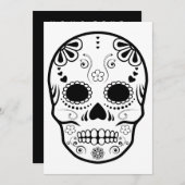 Invitation crânes en sucre : 1 (Devant / Derrière)