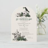 Invitation Crânes et trèfles gothiques Célébration de St Patr (Debout devant)