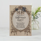 Invitation Crânes gothiques à la fête d'Halloween Casquette (Debout devant)